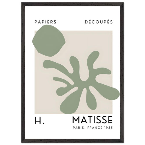 Artfulprints Poster met Lijst Matisse – Echoes of the sea   - 50x70 cm - Groen