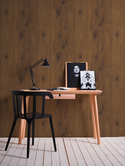A.S. Création behang houtlook bruin - 53 cm x 10.05 m - AS-300431 - vtwonen shop