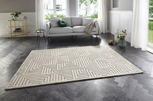 Soft Short-Pile Carpet in High-Low-Optic Manipu 120x170 cm - vtwonen shop
