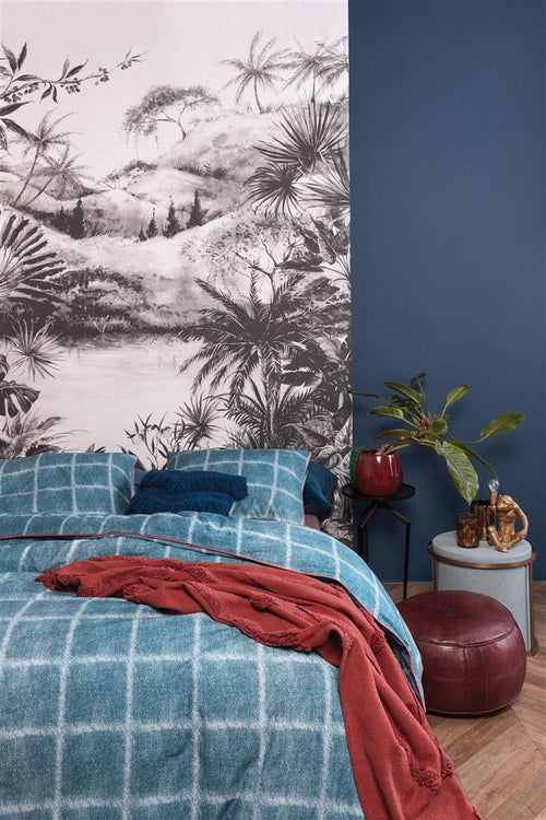 At Home by BeddingHouse dekbedovertrek Denim - 240x200/220 cm - blauw - vtwonen shop