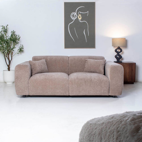 Giga Meubel 2-Zits Bank Dijon - Taupe Stof - 205x100x73cm - vtwonen shop