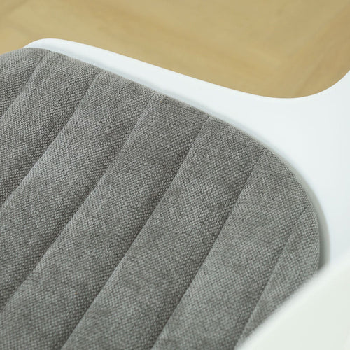 Nolon Nino-Liv barkruk wit met zeegrijs zitkussen - zwart onderstel - 65 cm