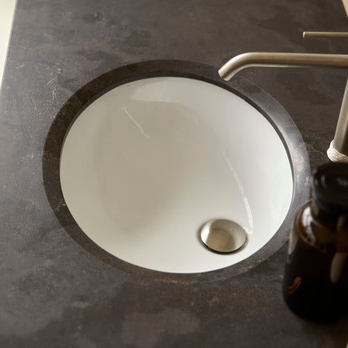 Tikamoon Massief grenen en stenen badkamermeubel 100 cm - Naturel - vtwonen shop