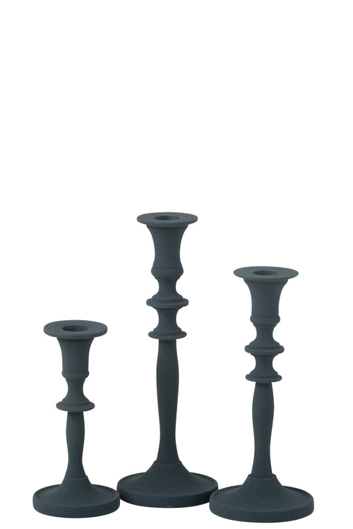 J-Line kaarshouder Klassiek - aluminium - blauw - 3 stuks