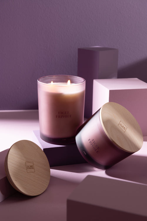 J-Line geurkaars Accords Essentiels - Figue Frivole - paars - 52U