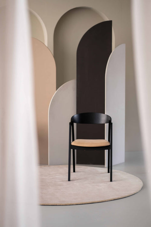 Vloerkleed MOMO Rugs Designer Elvire Gradient Dot Desert Taupe 250 rond