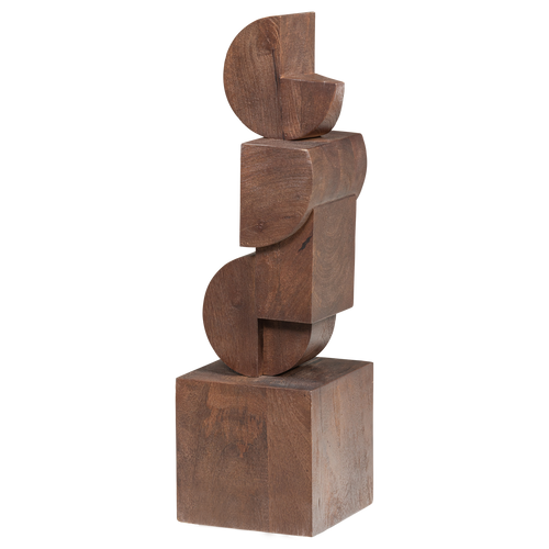 WOOOD sculptuur ornament Draxa - Hout - Bruin - 61x18x18