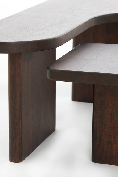 Light & Living salontafel CRATO - 120x60x45cm - bruin - Set van 2