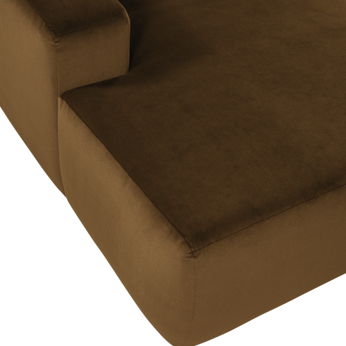 WOOOD chaise longue bank links Mojo Base - Velvet - H.geel - 74x112x162
