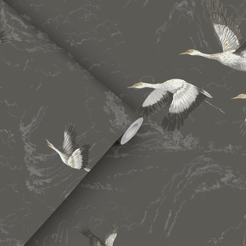 Laura Ashley Vliesbehang - Animalia Dark Steel