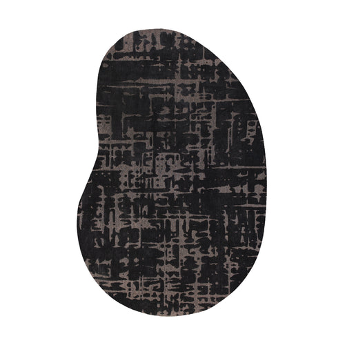 Louis De Poortere binnen & buiten machinewasbaar vloerkleed Structures Baobab van 70% gerecycled PET - zwart - 235x340cm