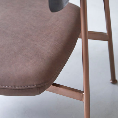 Tikamoon Mohawk lage massief eiken fauteuil in chocoladebruin - Bruin