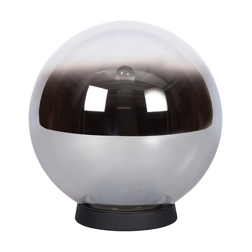 Atmooz tafellamp Nobus - gerookt glas - Ø 25 x H 27 cm - geïntegreerde led