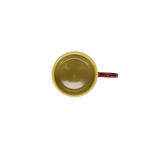 Ona - Beker 28cl mustard yellow/burgundy pink Lou