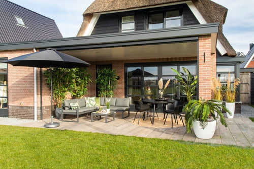 Hartman Tuinstoel Jill Rondo - Zwart Kunststof - Set Van 2 - vtwonen shop