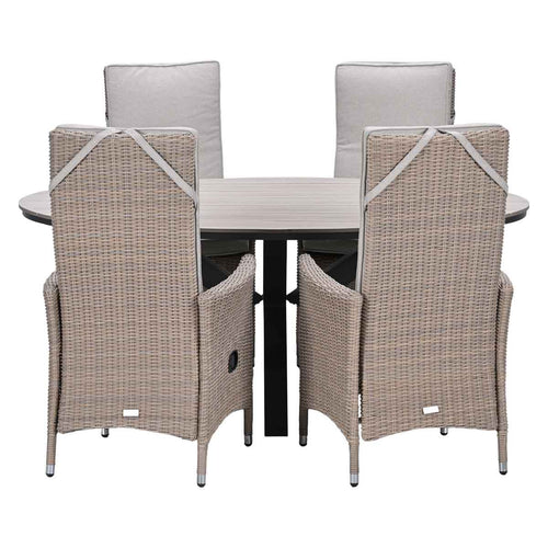 Garden Impressions Tuinset Collin 5-delig - Tulli tuintafel 180x115 cm