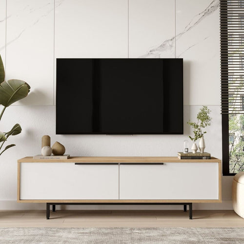 Calicosy - Tv-meubel NAYA - Licht hout 160x35,5x45,1 cm