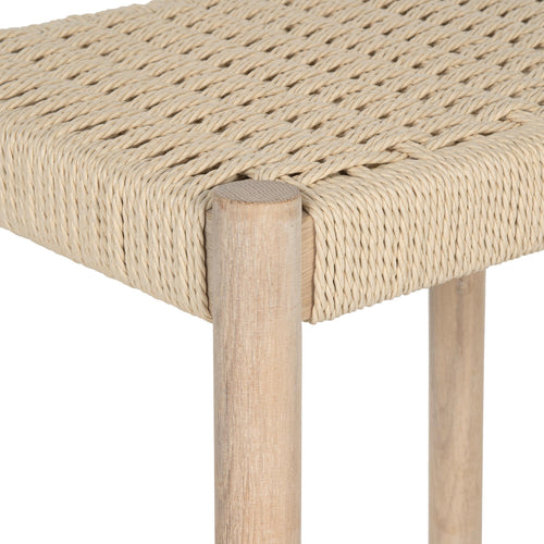 Furnhouse bankje Shine - Witte olie - Papiergaren - 36x90x45