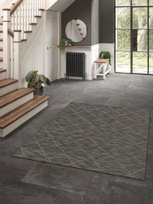 AFK Living vloerkleed Hudson - voor binnen en buiten - zwart - 160 x 230 cm - vtwonen shop