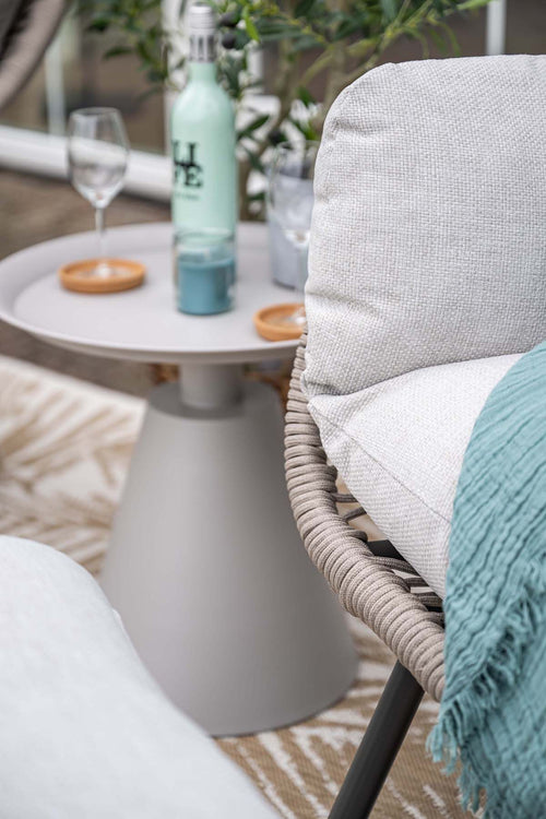 Zavala bijzettafel - diameter 50xH48 cm - taupe - vtwonen shop