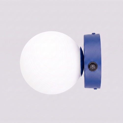 Sollux Lighting Wandlamp YOLI 1 ultramarijn met schakelaar - 12x14x12cm