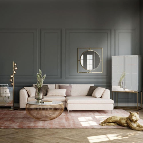 Kare Design Hoekbank Gianna 250cm rechts creme