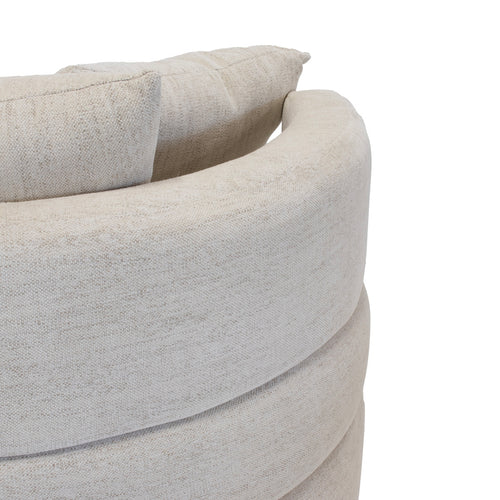 DÉJA Living Draaifauteuil Miles - Beige Stof - Ø100x84cm