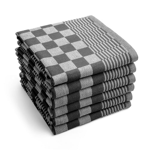 Byrklund - Theedoek Clean & Tidy - 6x 50x70 cm - Zwart