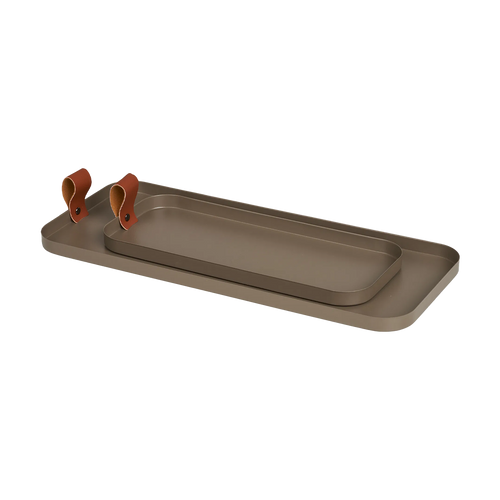 Artichok Celie Metalen Dienbladen Bruin - Set Van 2 - vtwonen shop