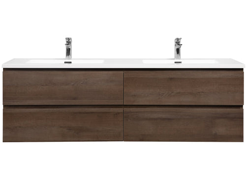 Badplaats Badkamermeubel Set Angela 160 cm – Bruin Eiken – Badmeubel met Wastafel