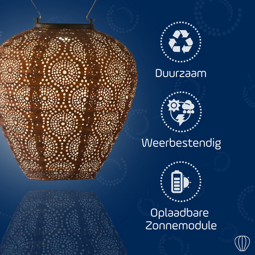 Lumiz solar lampion - occult balloon - 20 cm - koper