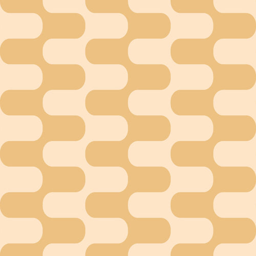 ESTAhome behang golvende lijnen geel en beige - 50 x 900 cm - 132140