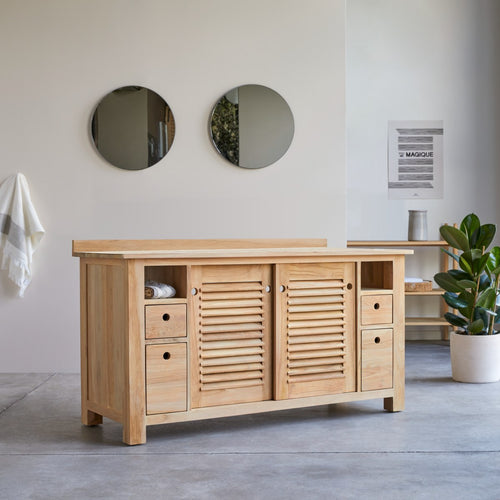 Tikamoon Opbergmeubel in massief teak 145 cm - Naturel