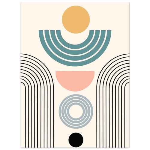 Artfulprints  Boho – Modern sunrise   poster 30x40 cm - vtwonen shop