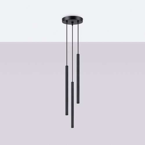 Sollux Lighting Hanglamp ARCHE 3P zwart - 20x20x120cm