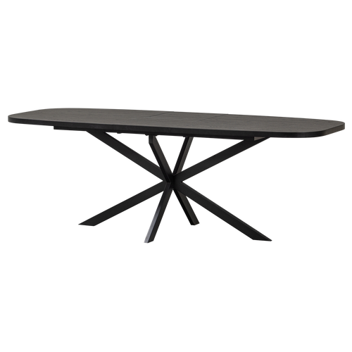WOOOD eettafel uitschuifbaar Arros - Zwart - 75x180/220x90 - vtwonen shop