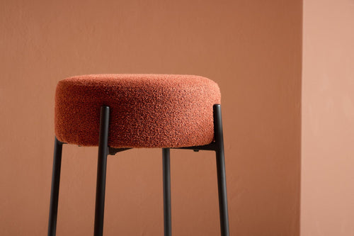 Rebellenclub Barkruk Mossby - RoodBruin BouclŽ - vtwonen shop