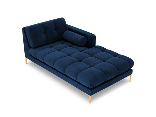 Cosmopolitan Design rechter chaise longue Bali flueel, koningsblauw - 185x102x75cm