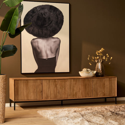 StarFurn Tv-meubel Madison - Naturel Hout - 210x45x55cm