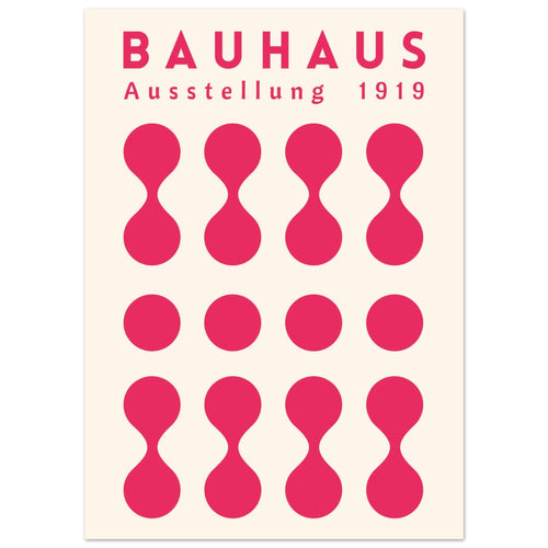 Artfulprints  Bauhaus - Ausstellung fuchsia   poster 50x70 cm - vtwonen shop