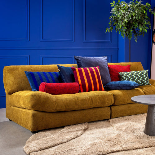 FINN - Kussenhoes 60x60 cm - velvet - effen kleur - Insignia Blue - donkerblauw