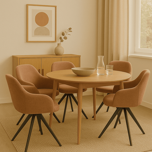 Calicosy - TAMARA Set van 2 fauteuils - Oranje - 61x56,5x51 cm