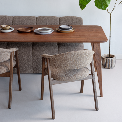 WOOOD eettafel 220x95 cm Rubo - Mangohout - Bruin - 77x220x95