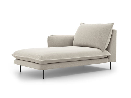 Cosmopolitan Design linker meridiaan Vienna structurele stof, lichtbeige - 170x110x95cm
