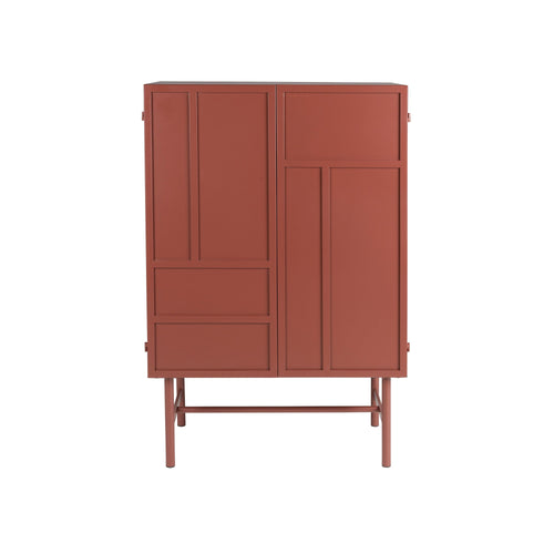 Housecraft Living Davis Kast Metaal Bruin/ Rood - vtwonen shop