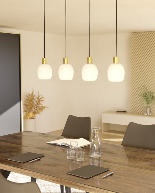 EGLO hanglamp Manzanares - e27 - 97 cm - wit/goud - vtwonen shop