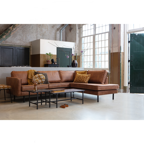 BePureHome hoekbank rechts Rodeo - Recycle Leer - Cognac - 85x266x86 - vtwonen shop