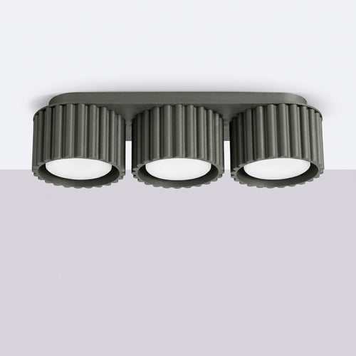 Sollux Lighting Plafondlamp AURA 3 zwart Gx53 - 32,5x10x8cm