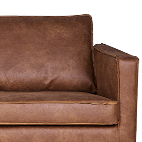 WOOOD 3-zits bank Rodeo - Recycle Leer - Cognac - 85x277x86