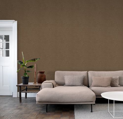 ESTAhome behang 3d golvende lijnen bruin - 50 x 900 cm - 131366 - vtwonen shop